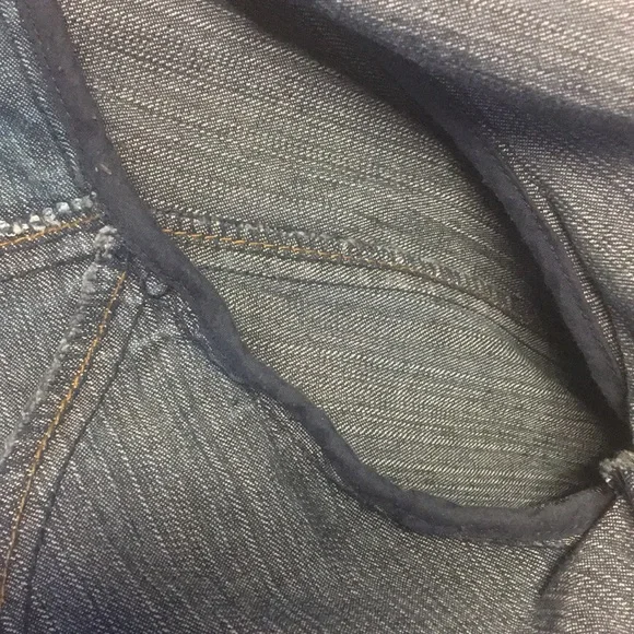 Denim jean vintage RL look Jacket button fitted glam blue boho - Picture 7 of 13